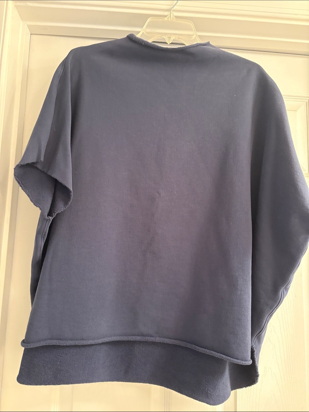 Frank & Eileen Deep Navy Relaxed poncho style Sweatshirt
